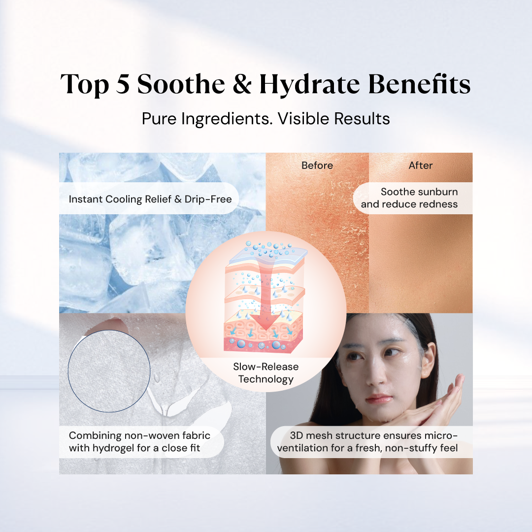 CLEF Soothe & Hydrate Hydrogel Cooling Mask