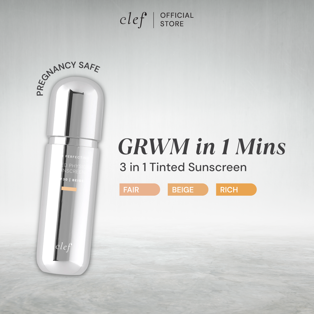 AH YANG SIS - X1 CLEF Skin Perfecting Tinted Physical Sunscreen(50ml)