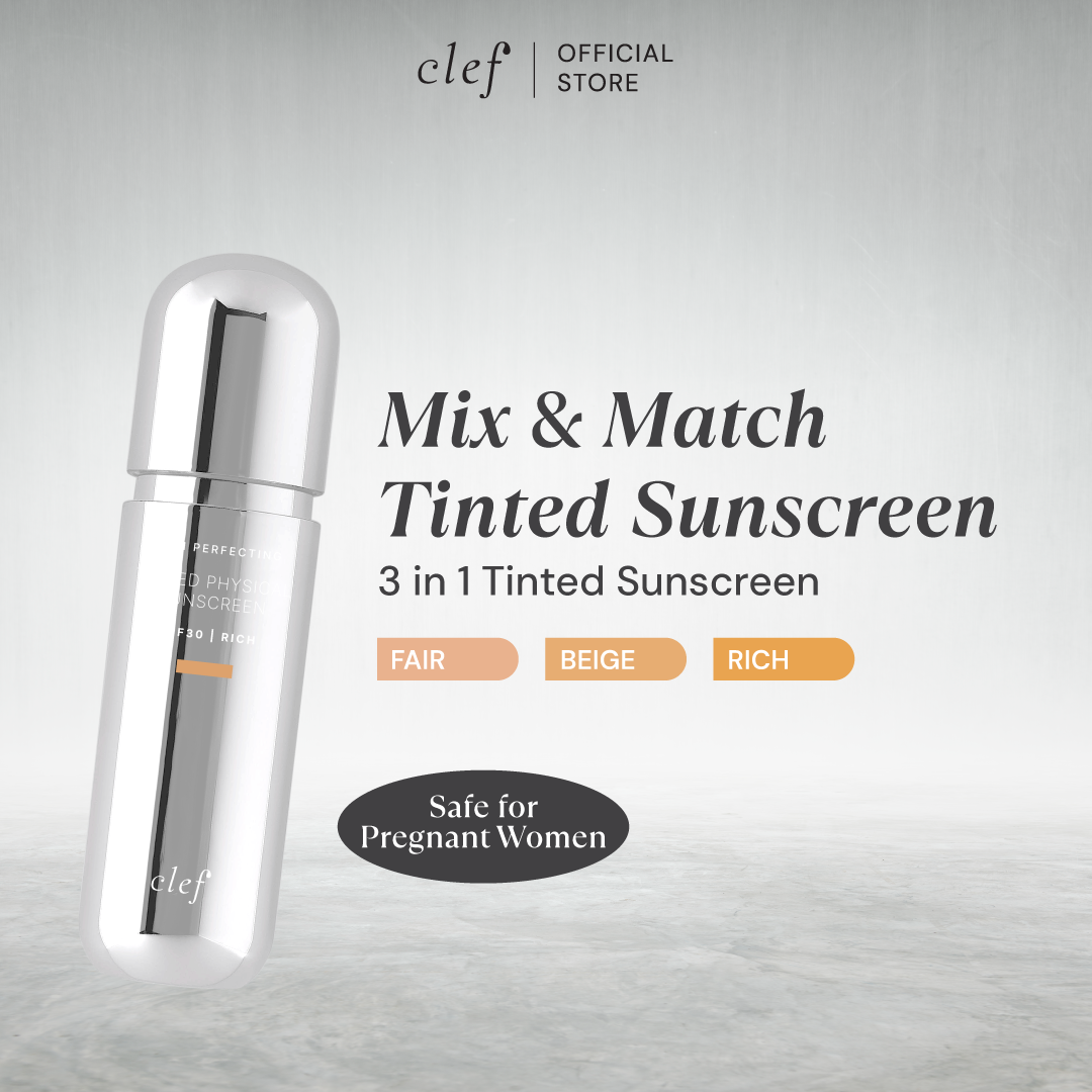 AH YANG SIS - X3 CLEF Skin Perfecting Tinted Physical Sunscreen (50ml x 3)
