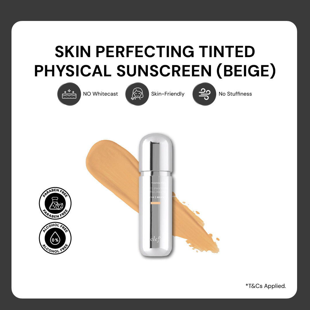 [READY STOCK] CLEF Skin Perfecting Tinted Physical Sunscreen