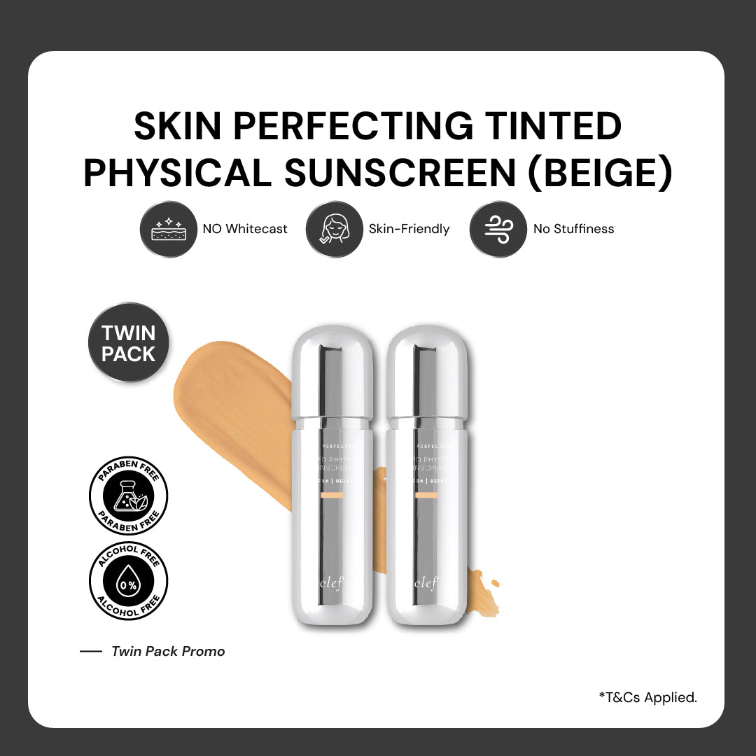 [READY STOCK] CLEF Skin Perfecting Tinted Physical Sunscreen