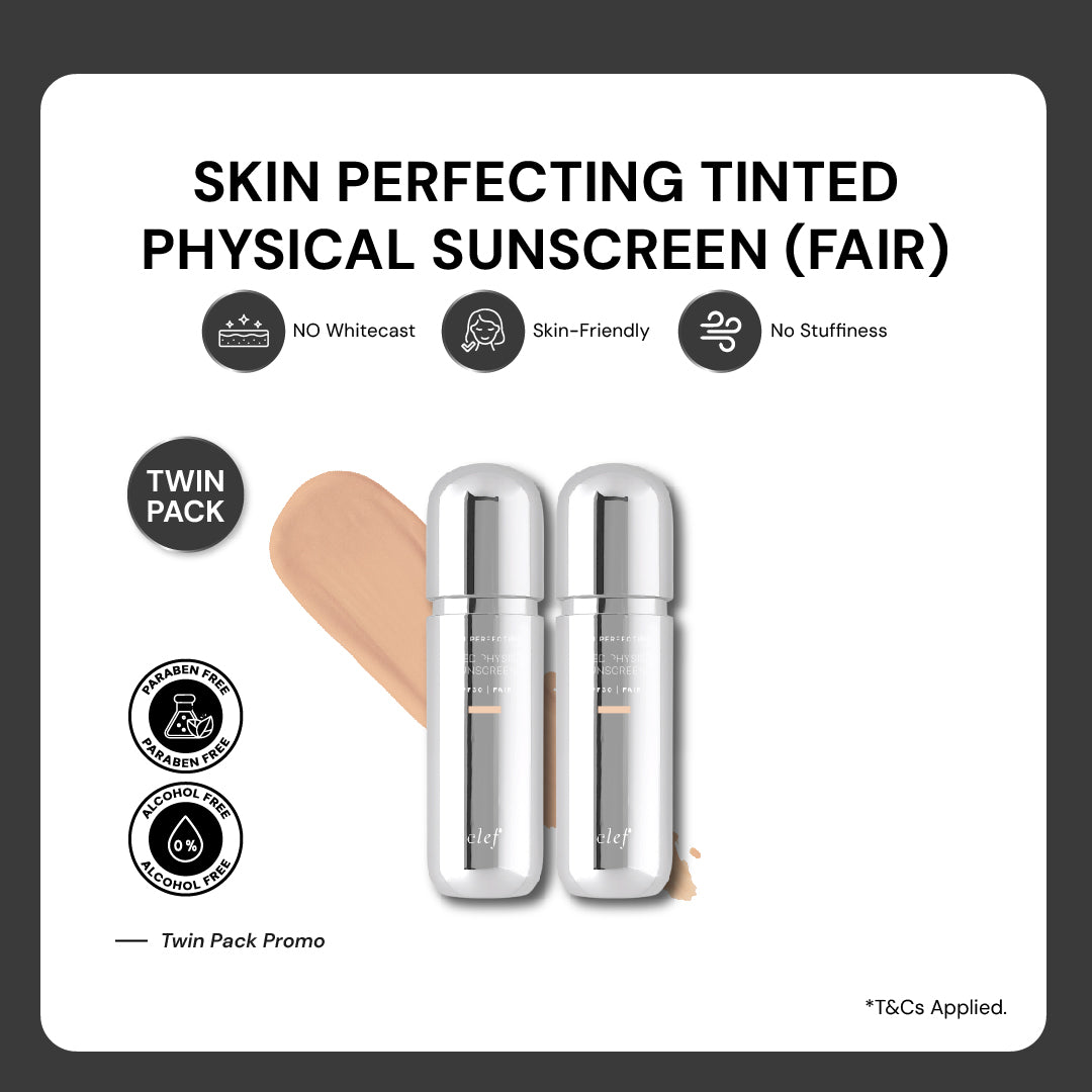 [READY STOCK] CLEF Skin Perfecting Tinted Physical Sunscreen