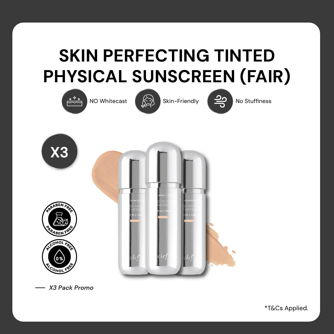 [READY STOCK] CLEF Skin Perfecting Tinted Physical Sunscreen