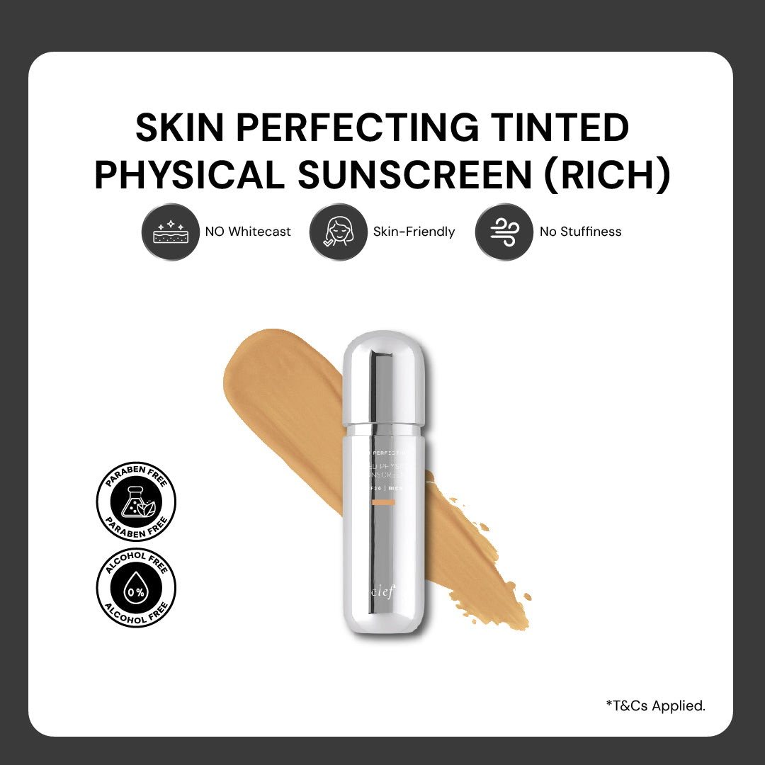 [READY STOCK] CLEF Skin Perfecting Tinted Physical Sunscreen