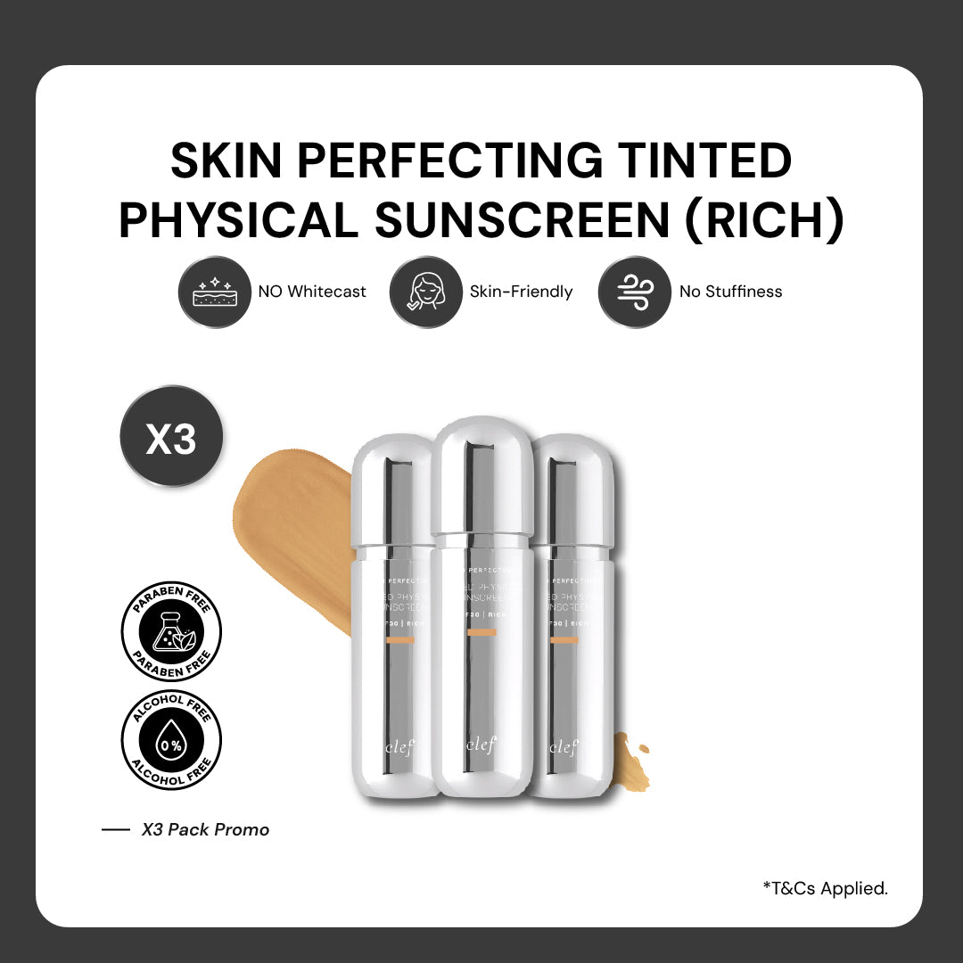 [READY STOCK] CLEF Skin Perfecting Tinted Physical Sunscreen