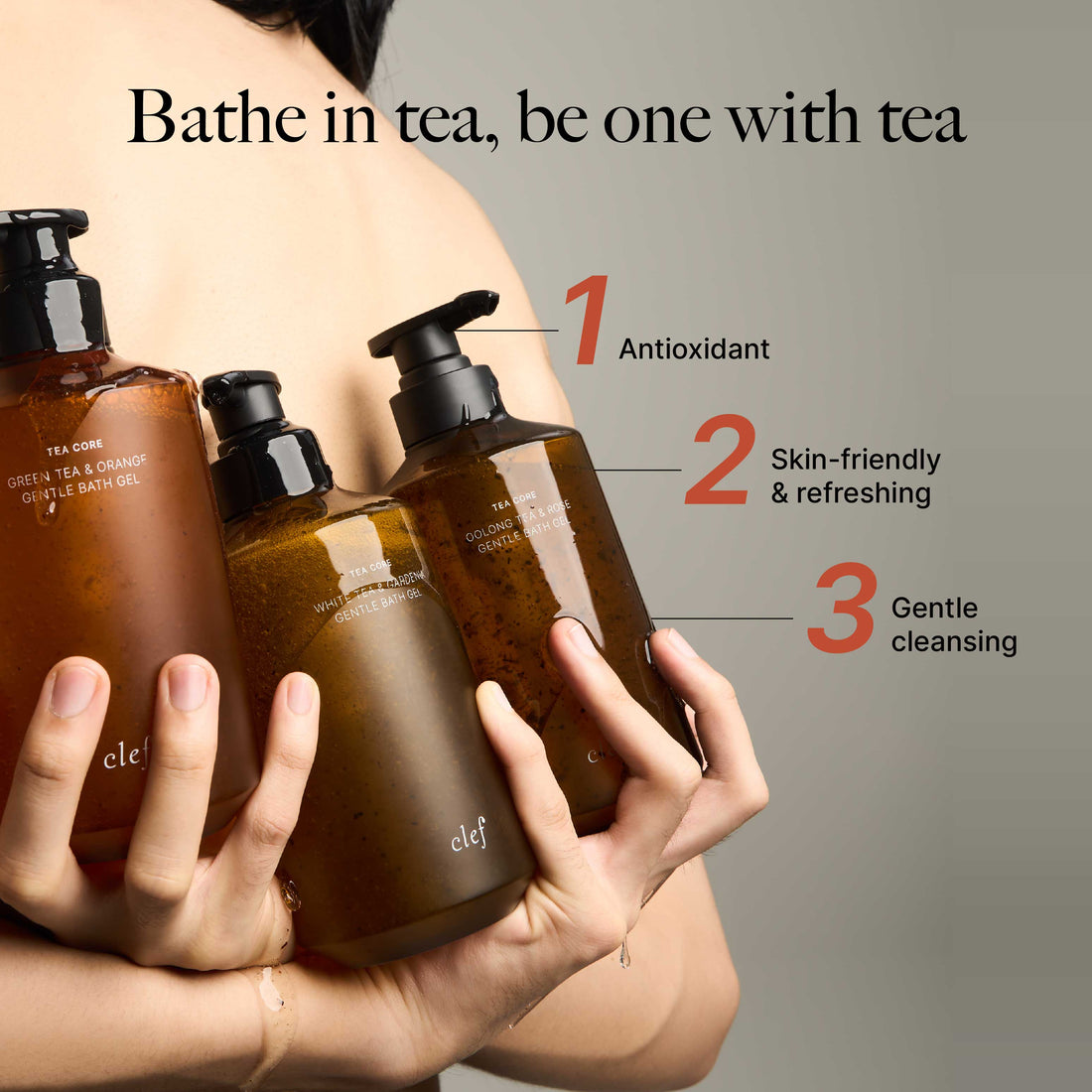 [READY STOCK] CLEF Tea Core Gentle Bath Gel 500ml
