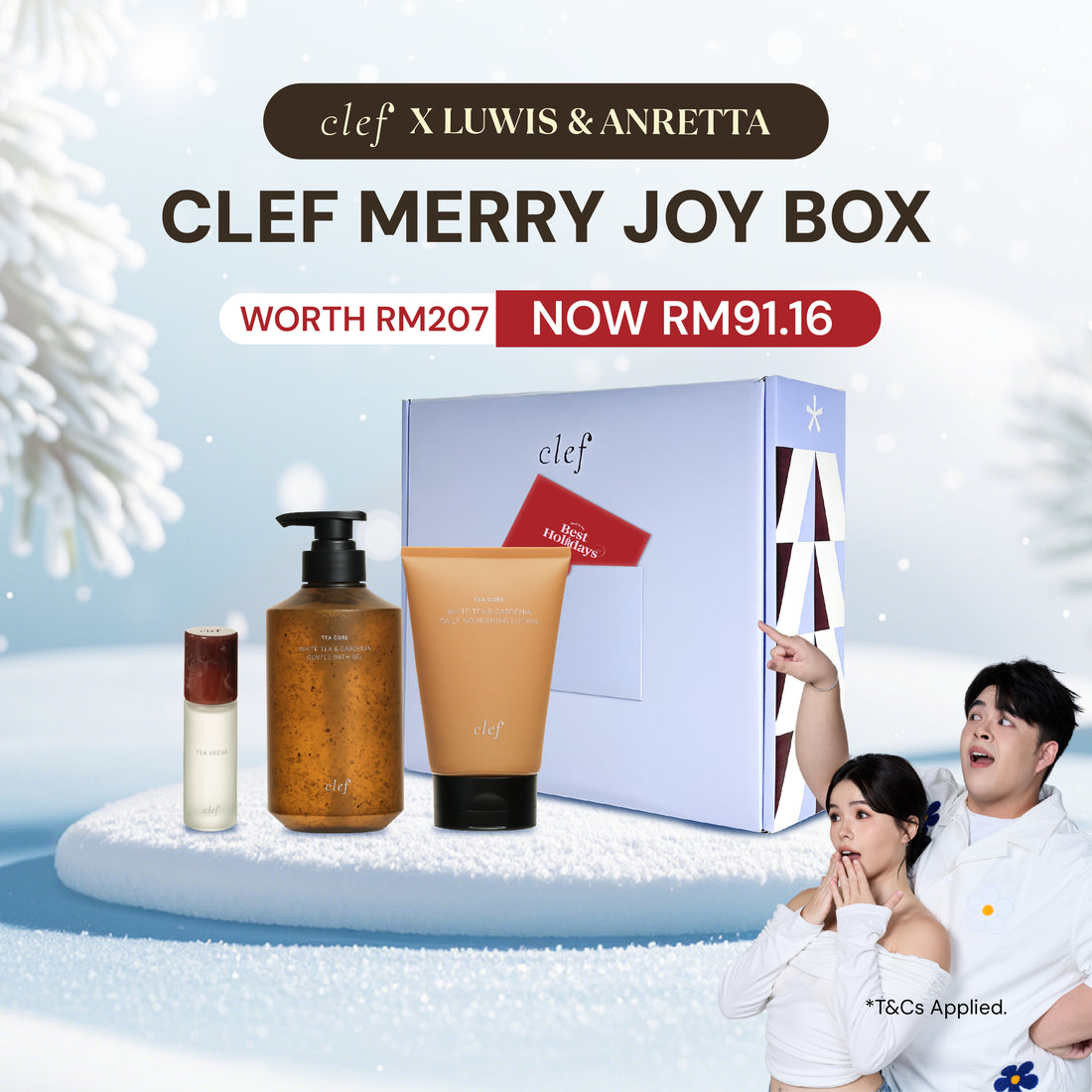 [LUWIS & ANRETTA] CLEF Merry Joy Box – Fresh Scent Set (3 Items)