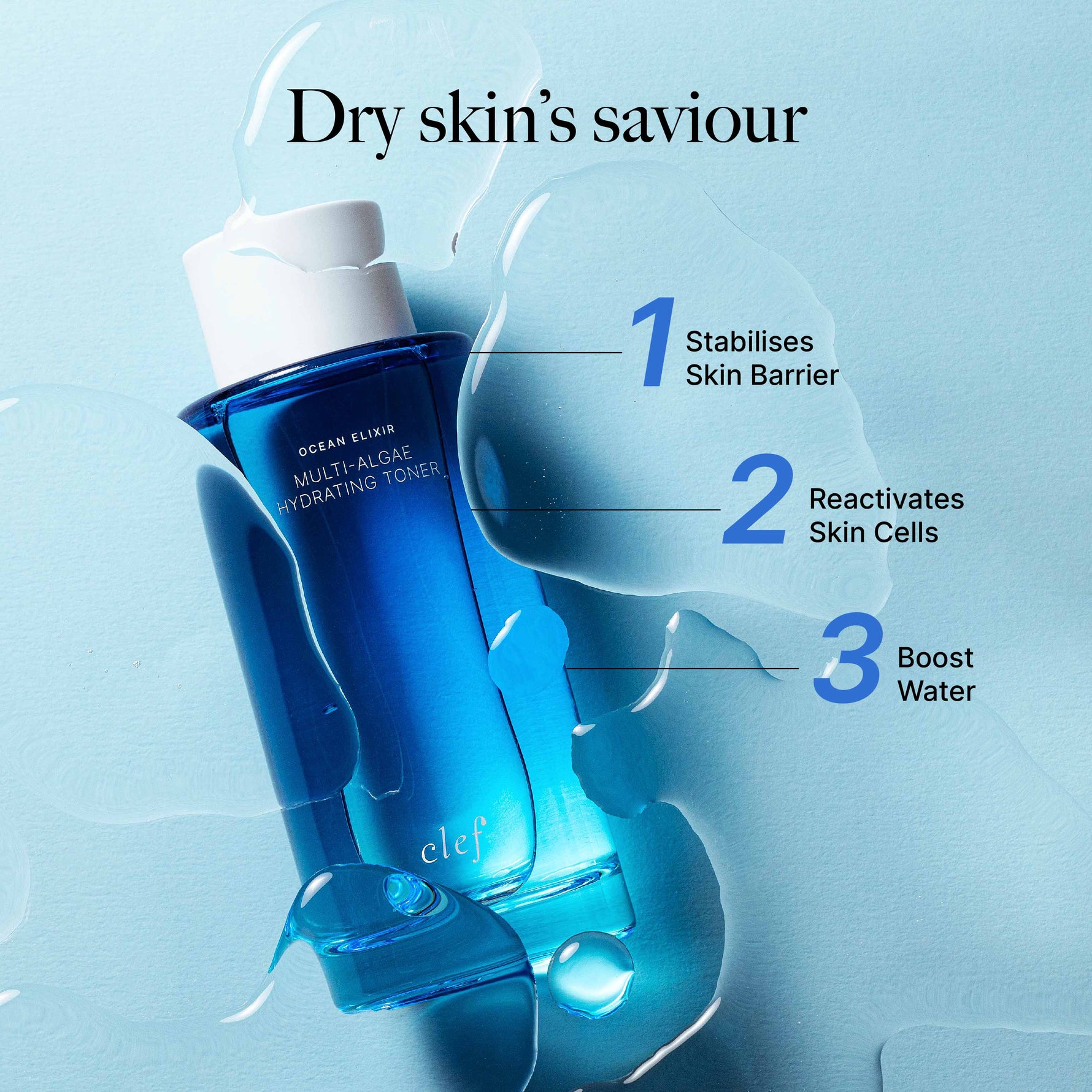 CLEF Ocean Elixir Hydrating Toner dry skin's saviour