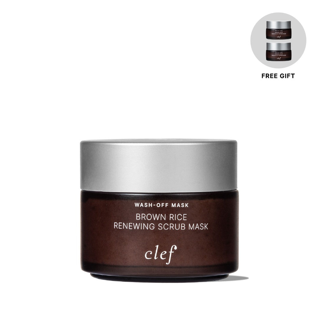 CLEF Brown Rice Renewing Scrub Mask - FREE x2 Mini